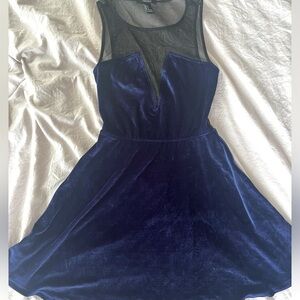 **MOVING SALE** Forever 21 night sky blue velvet dress